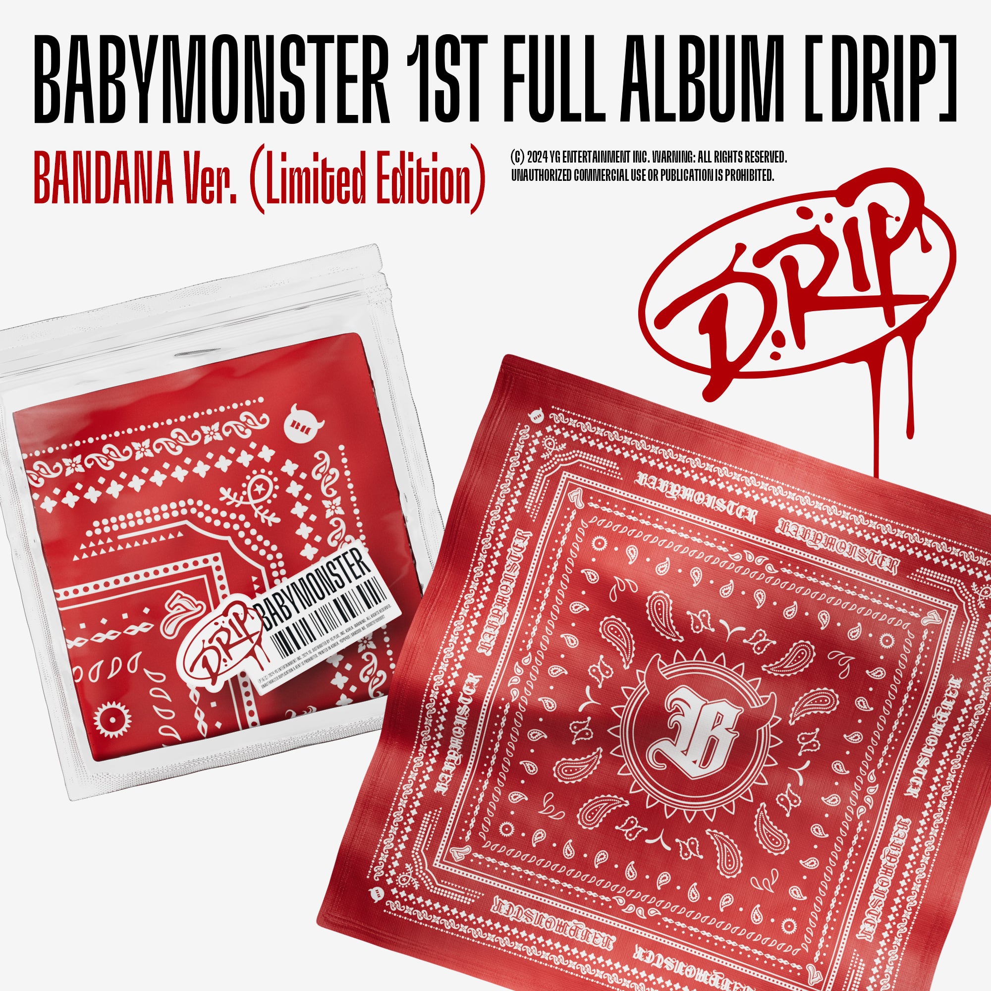BABYMONSTER - 1st Album 'DRIP' (BANDANA Ver. Limited Edition)