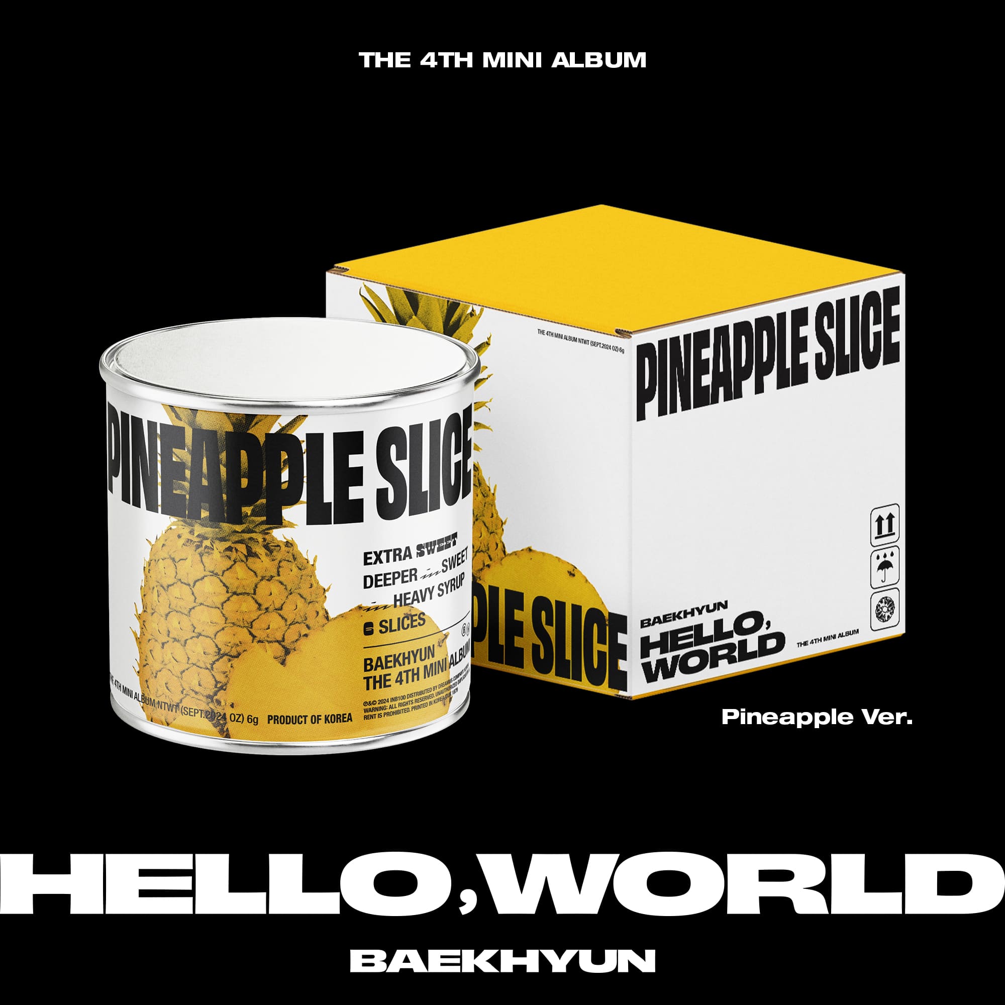 BAEKHYUN (EXO) - 4th Mini Album 'Hello, World' (Pineapple slice ver.)