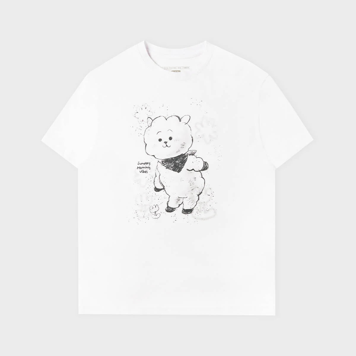BT21 - RJ Basic Street T-Shirt White / Official Merchandise