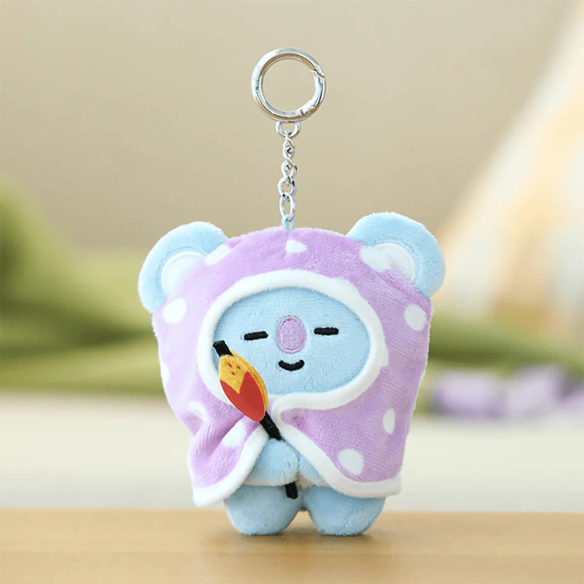 BT21 - Campfire Blanket Plush Keyring / Official Merchandise