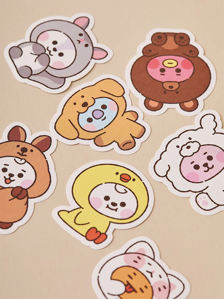 BT21 - Fluffy Baby Sticker Set / Official Merchandise
