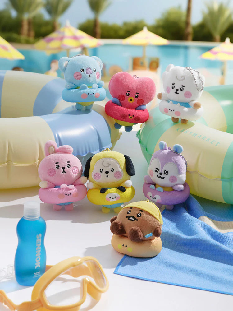 BT21 - Summer Splash Plush Keyring / Official Merchandise