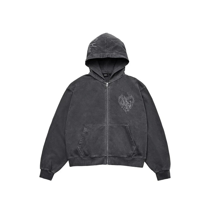 ENHYPEN Artist-Made ソンフン フーディ Mサイズ チャコール ENHYPEN - Artist-Made Collection / 109 Zip-Up Hoodie - Charcoal