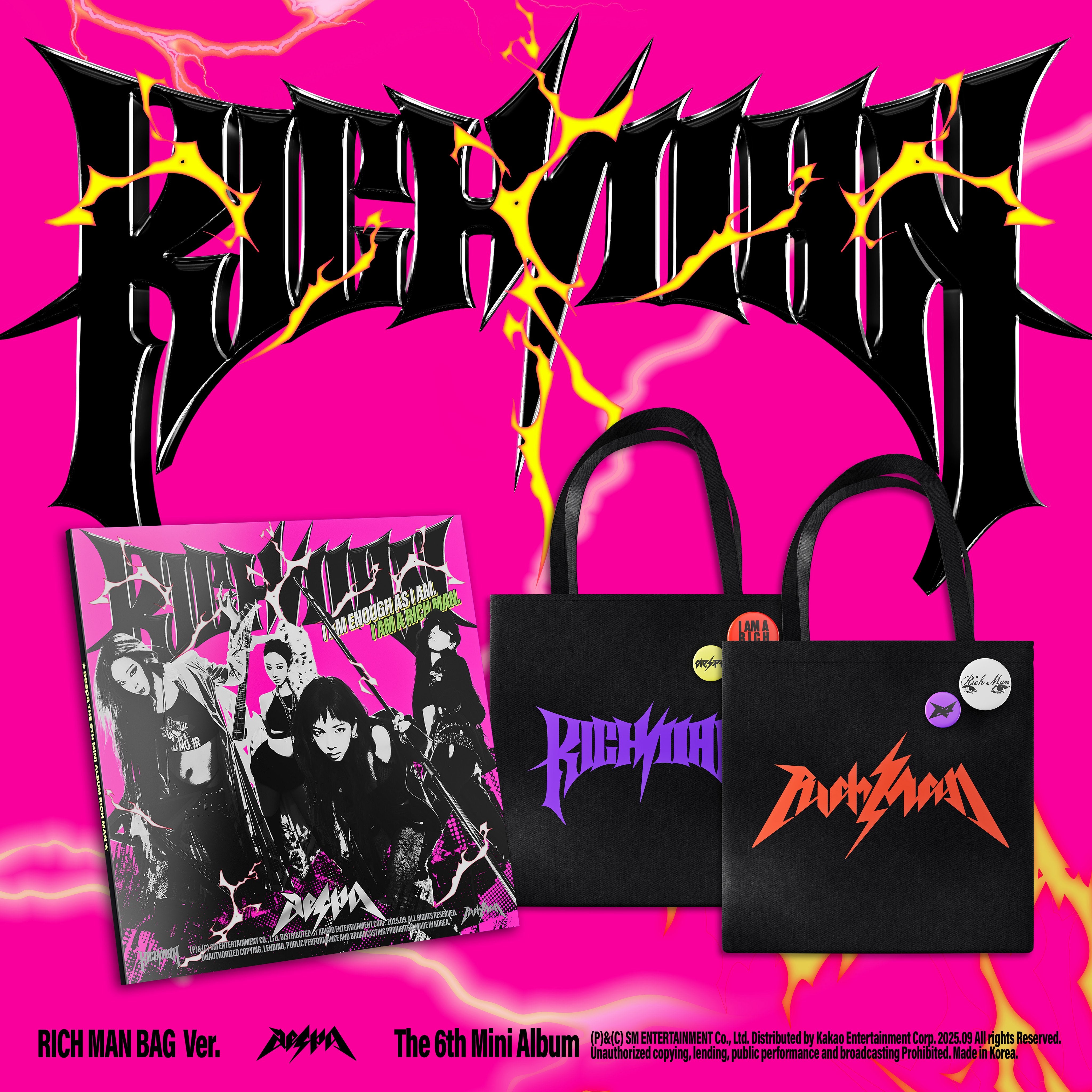 [PRE-ORDER] aespa - 6th Mini Album 'Rich Man' (RICH MAN BAG ver.)