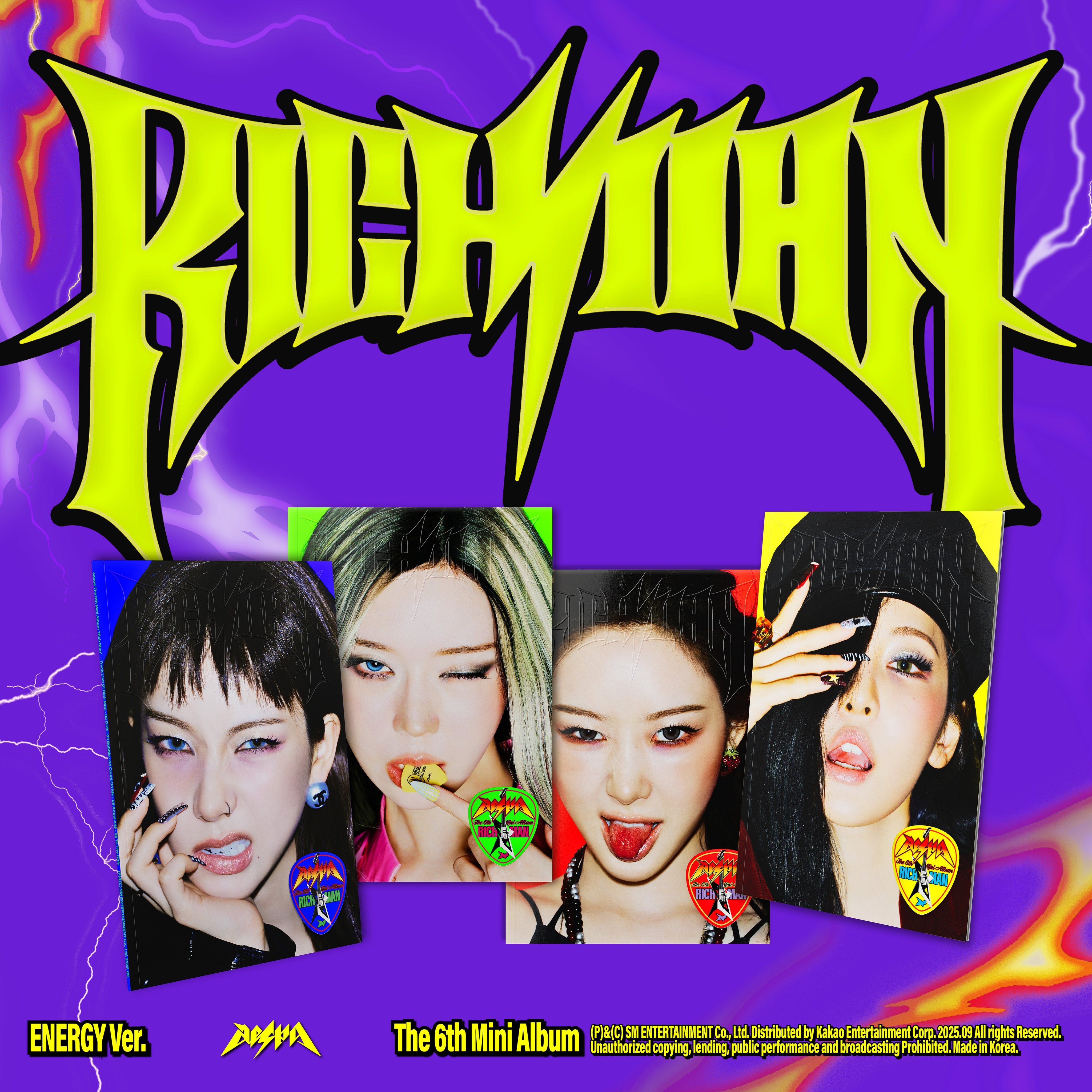 [PRE-ORDER] [MAKESTAR POB] aespa - 6th Mini Album 'Rich Man' (ENERGY ver.)