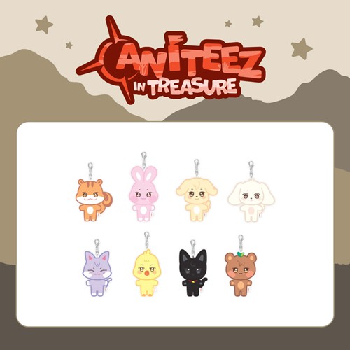 ATEEZ - 2025 ANITEEZ Plush Keyring / ANITEEZ IN TREASURE / Official Merchandise