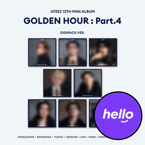 [PRE-ORDER] [HELLOLIVE POB] ATEEZ - 13th Mini Album 'GOLDEN HOUR : Part 4' (Digipack ver.)