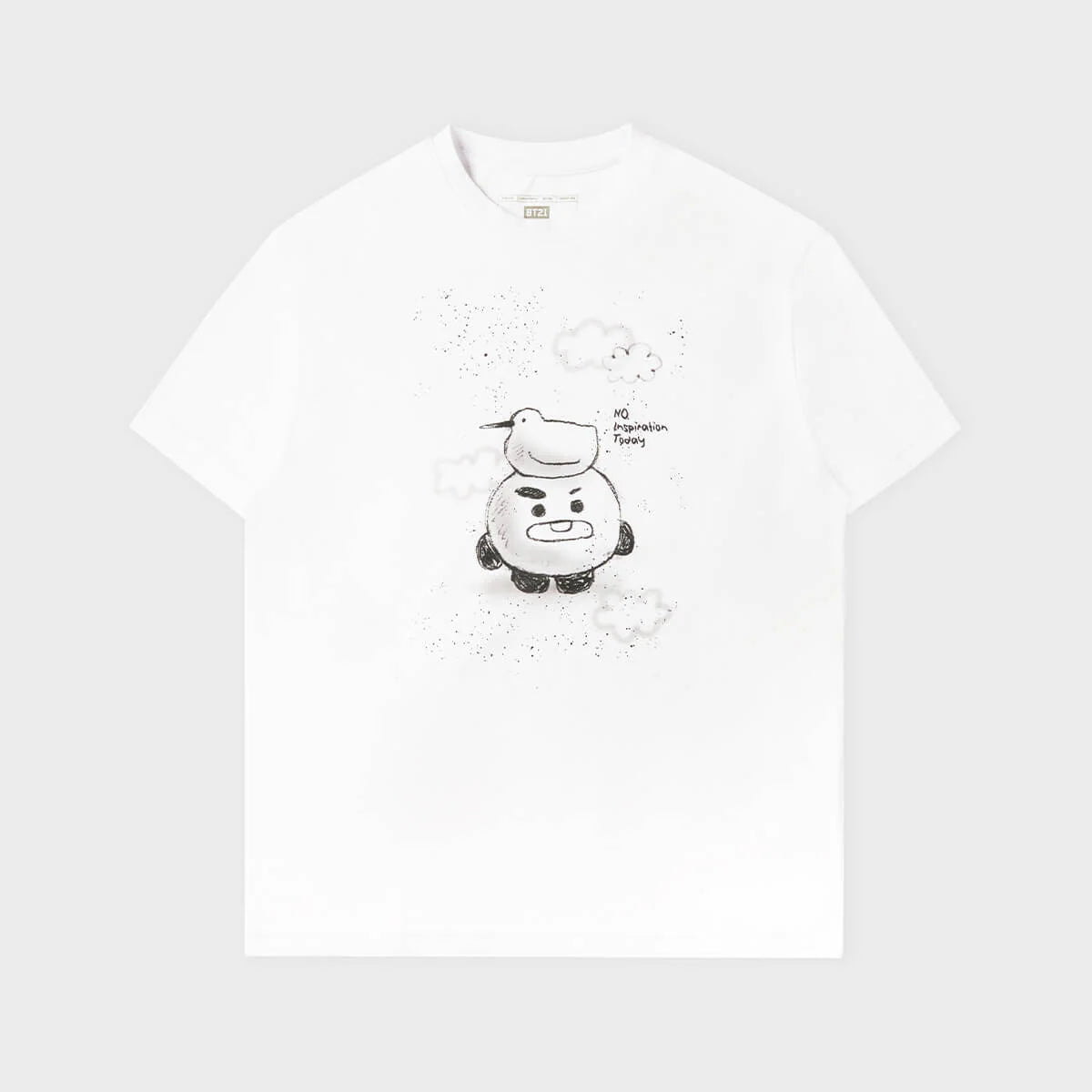 BT21 - SHOOKY Basic Street T-Shirt White / Official Merchandise