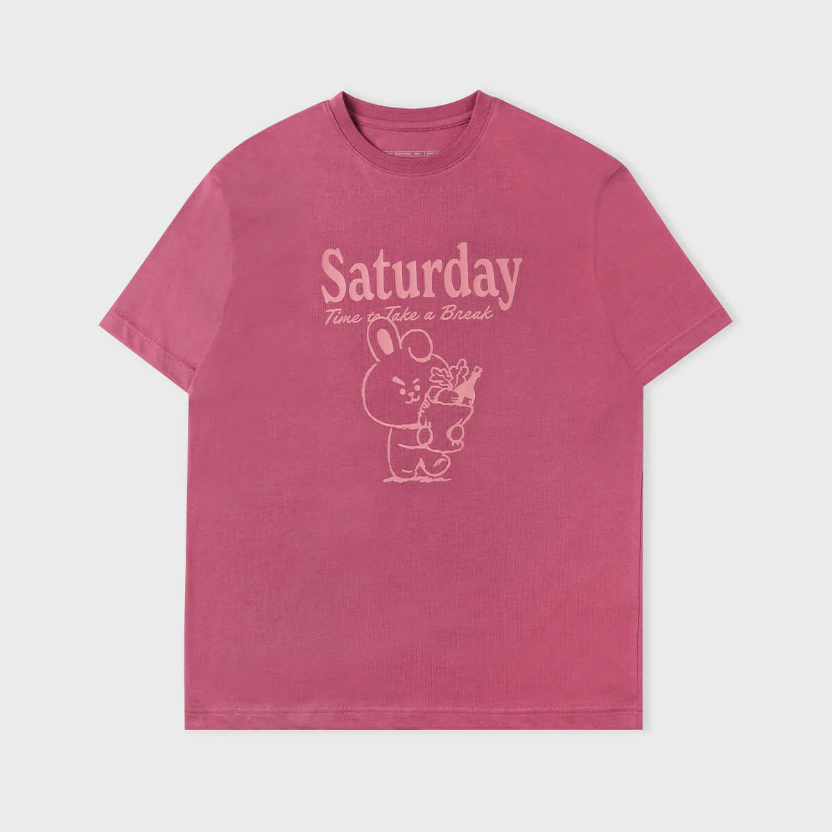 BT21 - COOKY Basic T-Shirt Indian Pink / Official Merchandise