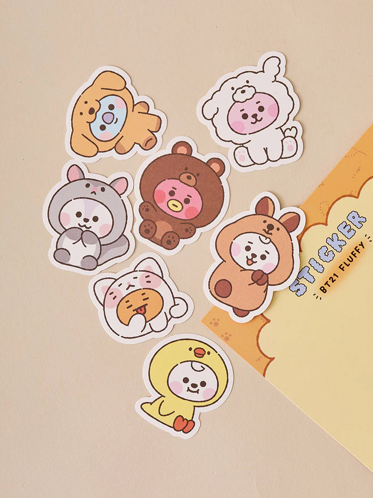 BT21 - Fluffy Baby Sticker Set / Official Merchandise