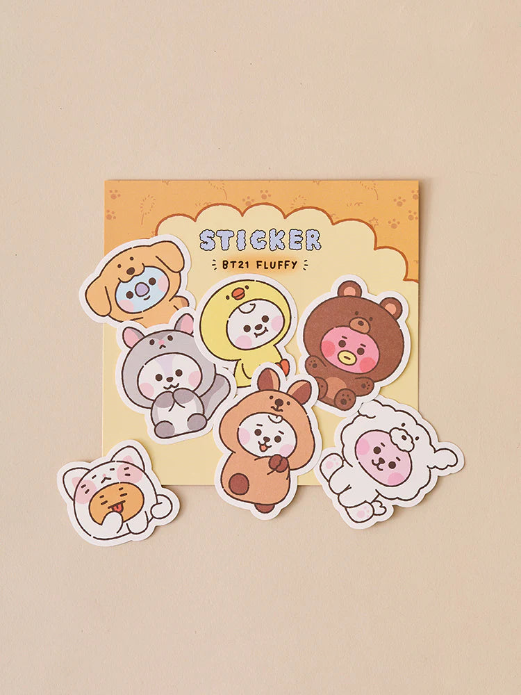 BT21 - Fluffy Baby Sticker Set / Official Merchandise