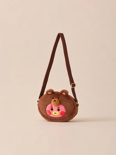BT21 - FUR FACIAL CROSSBAG /  Official Merchandise