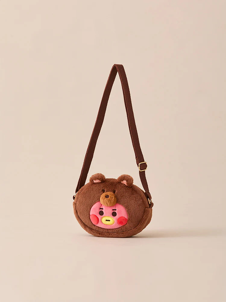 BT21 - FUR FACIAL CROSSBAG /  Official Merchandise