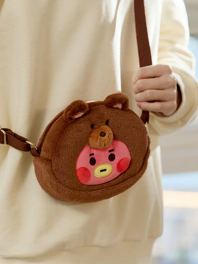 BT21 - FUR FACIAL CROSSBAG /  Official Merchandise