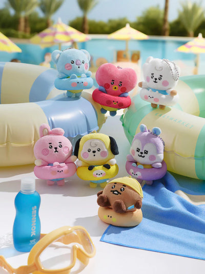 BT21 - Summer Splash Plush Keyring / Official Merchandise