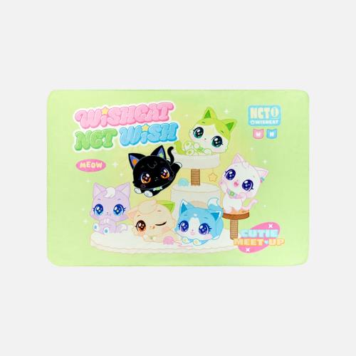 NCT WISH - Double-Sided Flannel Mink Fleece Blanket / WISHCAT X NCT WISH / Official Merchandise