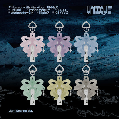 [PRE-ORDER] P1Harmony - 9th Mini Album 'UNIQUE' (Light Keyring ver.)