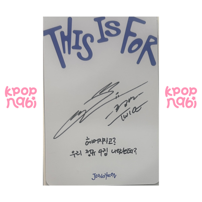 [PC] TWICE - Jeongyeon 'THIS IS FOR' (Standard ver.)
