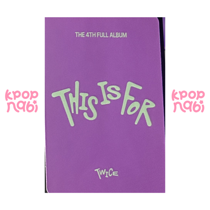 [PC] TWICE - 'THIS IS FOR' DIGIPACK POB