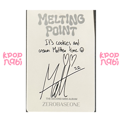 [PC] ZEROBASEONE - Matthew 'MELTING POINT' (Digipack ver.) #2