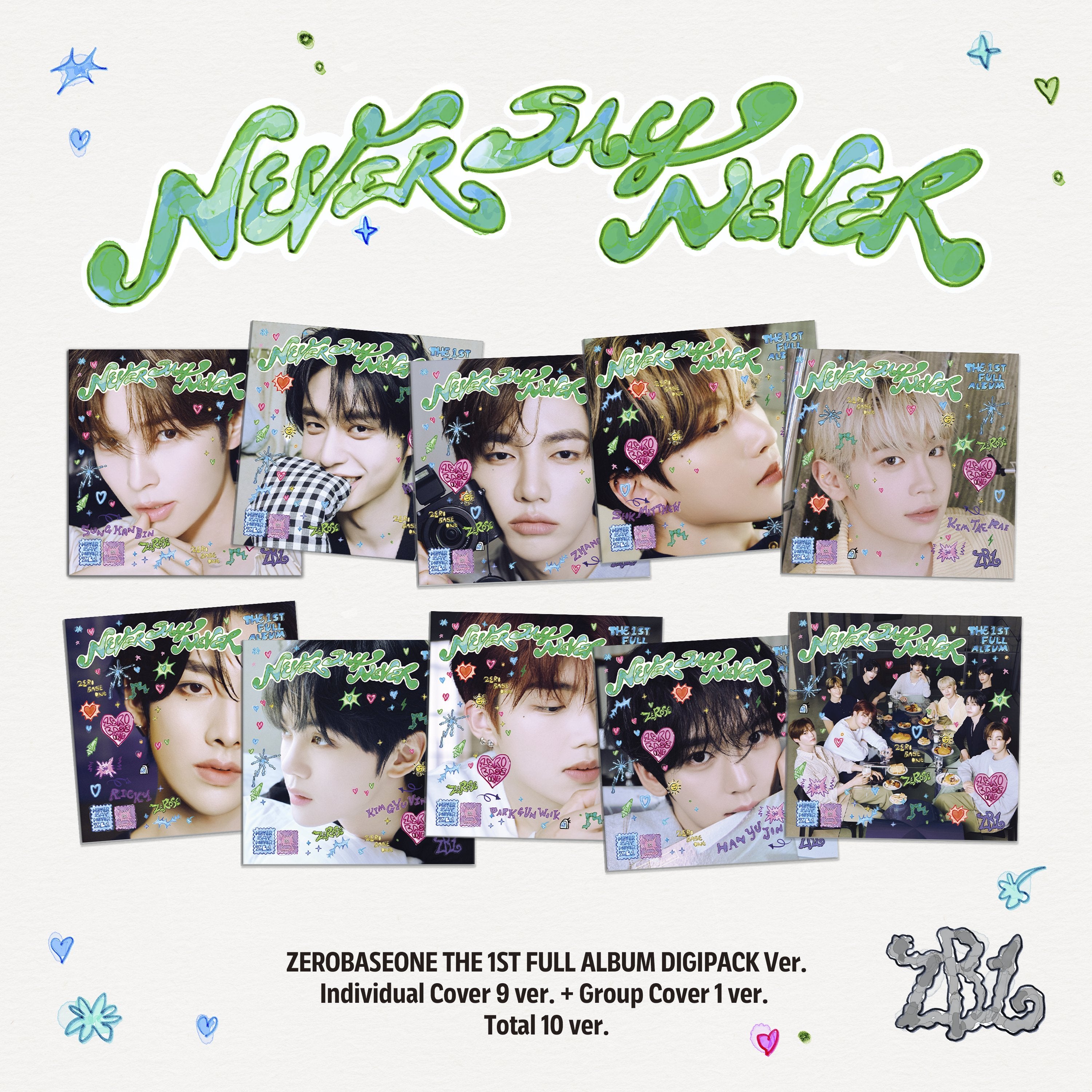 [PRE-ORDER] ZEROBASEONE - 1st Full Album 'NEVER SAY NEVER' (DIGIPACK Ver.)